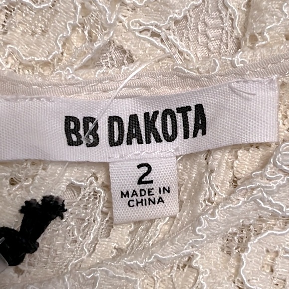 BB Dakota Ivory Lace FIt & Flare Sleeveless Dress - Picture 2 of 16
